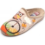 Dámské domácí pantofle Gema Owl hnědá – Sleviste.cz