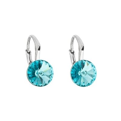 Evolution Group stříbrné s Crystals from Swarovski® Turquoise 31229.3 Light Turquoise – Zbozi.Blesk.cz