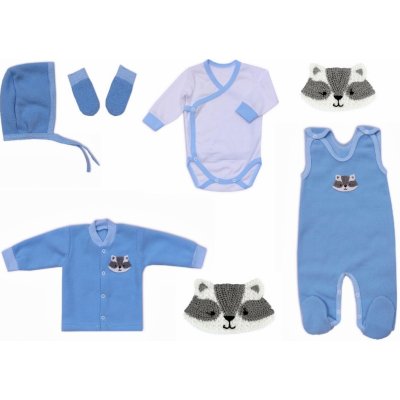 Kojenecká 5D souprava do porodnice Mýval modrá – Zboží Dáma Kojenecká 5D souprava do porodnice Mýval modrá – Zboží Dáma