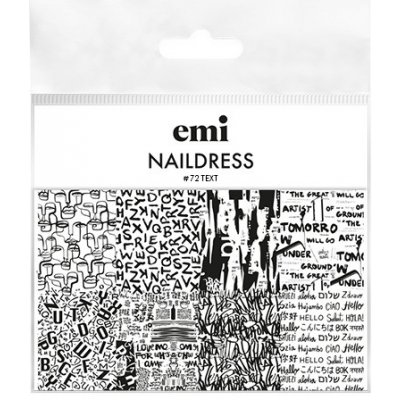 E.Mi Vodolepka Naildress Slider Design 72 Text – Zboží Mobilmania