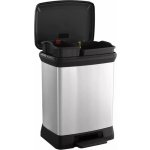 CURVER 02165-582 DECO BIN DUO 18 l + 10 l Odpadkový koš stříbrný – Zbozi.Blesk.cz