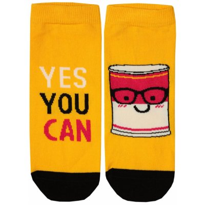 Virgina Yes you can veselé kotníčkové ponožky 68050 žlutá
