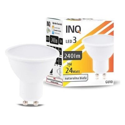 INQ LED žárovka GU10 LED3 3W neutrální bílá – Zbozi.Blesk.cz