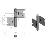 TKZ Závěs dveřní 100mm pravý pro DZ – Zbozi.Blesk.cz