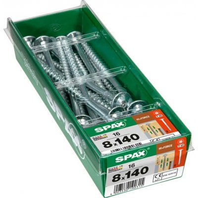 Spax Vrut talíř.hlava Hi.Force T-Star+ T40 4CUT část.závit Wirox 8x140 mm 16 ks – Hledejceny.cz