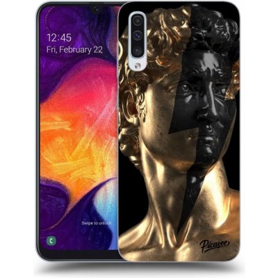 Pouzdro Picasee silikonové Samsung Galaxy A50 A505F - Wildfire - Gold černé – Zbozi.Blesk.cz