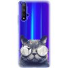 Pouzdro a kryt na mobilní telefon Honor iSaprio Crazy Cat 01 Honor 20 Lite