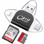 Paměťová karta 4v1 SD TF Adapter OTG pro iPhone Android OSX Windows~0018 – Zboží Živě