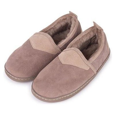 Vlnka dámské kožené bačkory s ovčí vlnou Daniela béžová – Zboží Dáma