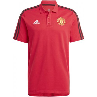 Adidas Polo Manchester United 3-Stripes red