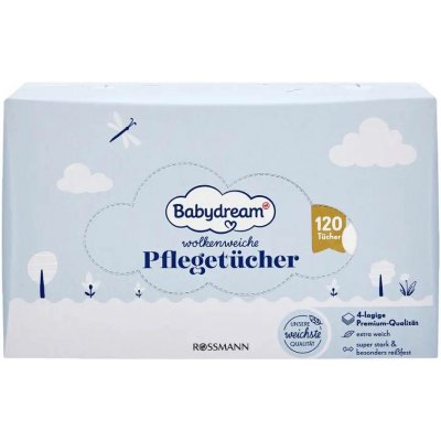 Babydream Vlhčené ubrousky 4vrstvé 120 ks – Hledejceny.cz