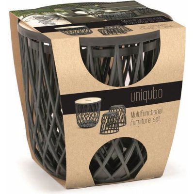 Prosperplast UNIQUBO set 2+1 univerzálních košů antracit – Sleviste.cz
