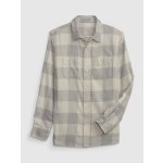 GAP 443018-01 dětská flanelová košile šedá – Zboží Dáma