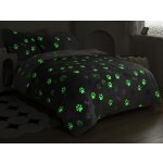 Xpose povlečení TLAPIČKY Exclusive svítící efekt šedé Mikroplyš 140x200 70x90 – Zboží Dáma