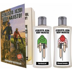Bohemia Gifts & Cosmetics Pro cyklistu Olivový olej sprchový gel 200 ml + šampon na vlasy 200 ml kniha dárková sada