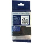 Kompatibilní páska s Brother TZ-M951 / TZe-M951, 24mm x 8m, černý tisk / stříbrný podklad – Zboží Živě