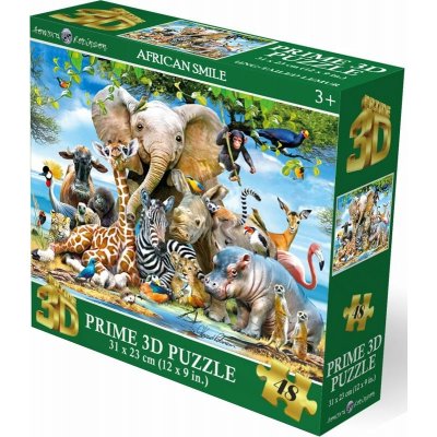 PRIME 3D Puzzle Africký úsměv 48ks – Sleviste.cz