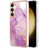 Pouzdro a kryt na mobilní telefon Samsung PROTEMIO 68949 IMD MARBLE Ochranný kryt pro Samsung Galaxy S24 Plus 5G PURPLE