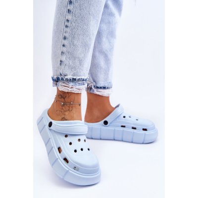Beckett dámská pěnová platforma Crocs světle modrá – Zboží Dáma