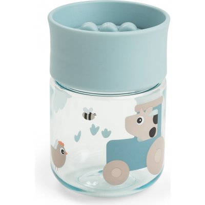 DONE BY DEER Netekoucí učící hrneček 360° Tiny farm modrý 260 ml – Zboží Dáma