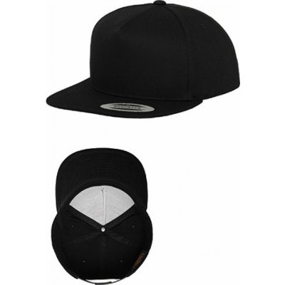 Klasická 5-panelová snapback Flexfit černá kšilt FX6007