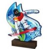 Pohár a trofej Poháry Bauer Dřevěná plaketa WF286 Snowboard