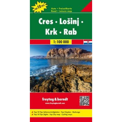 Freytag & Berndt Auto + Freizeitkarte Cres - Losinj - Krk - Rab, Top 10 Tips, Autokarte 1:100.000 – Hledejceny.cz