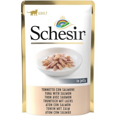 Schesir Jelly Pouch tuňák s lososem 6 x 85 g