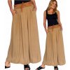 Dámská sukně Fashionweek dámská dlouhá letní sukně s kapsami a páskem ZIZI00 camel