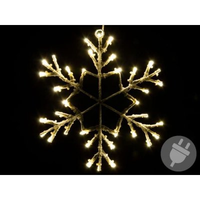 Nexos Vánoční LED dekorace sněhová vločka 30 cm teple bílá – Hledejceny.cz