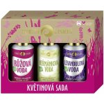 Purity Vision Květinová růžová voda s regeneračním účinkem 100 ml + jemná čisticí voda s heřmánkem 100 ml + zklidňující levandulová voda 100 ml dárková sada – Zbozi.Blesk.cz