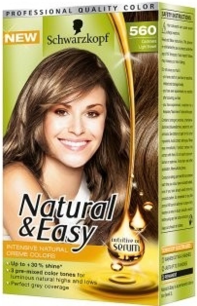 Schwarzkopf Natural & Easy 560 světle hnědý kašmír barva na vlasy |  Srovnanicen.cz