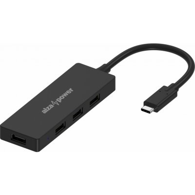 AlzaPower APW-HCCF4A2B FlatCore USB-C M na 4x USB-A 2.0 F černý – Hledejceny.cz