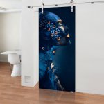 Glasdesign Blue Woman Deluxe skleněné posuvné dveře 900 x 2050 mm – Zboží Mobilmania