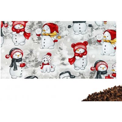 VFstyle pohankový polštářek 30x15 cm Snowmen and Dog – Sleviste.cz