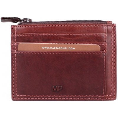 Marta Ponti Malá luxusní kožená dokladovka peněženka černá – Zboží Mobilmania
