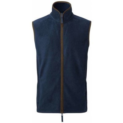 Artisan fleecová vesta s kontrastním lemováním navy/brown – Hledejceny.cz