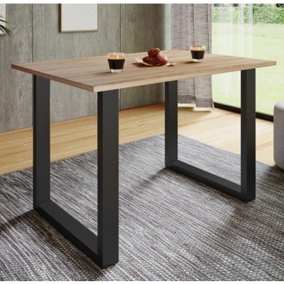 VCM Jídelní stůl Xona 110 x 80 U-nohy dub sonoma – Zboží Dáma