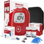 Sinocare Glukometr Safe AQ Smart, 25 proužků, 25 lancet, odběrové pero, taštička – Zboží Dáma