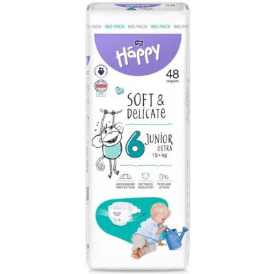 Bella Baby Happy Soft&Delicate 6 Junior Extra 15+ kg 48 kg – Hledejceny.cz