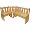 Jídelní stůl Drewmax NR101 dřevěná rohová lavice masiv borovice