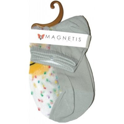 Magnetis 13531 Emotka Kotníkové ponožky krémová