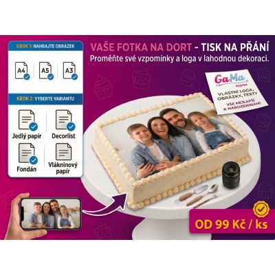 Jedlý obrázek Hranatý tisk - vlastní obrázek – Sleviste.cz