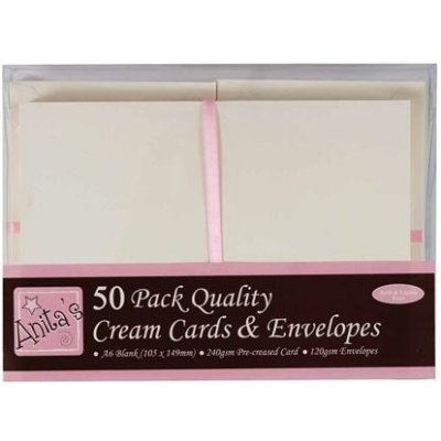 DP Craft Sada Obálky + karty ANITA'S - CREAM, 50 Ks, velikost A6 – Zboží Živě