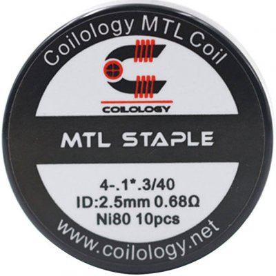 Coilology Předmotané spirálky MTL Series- MTL Staple Ni80 0,68ohm 10ks – Hledejceny.cz