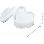 Manumi Silikonová forma na odlévání křišťálové pryskyřice krabička srdce 78x74x37mm 1 ks – Sleviste.cz