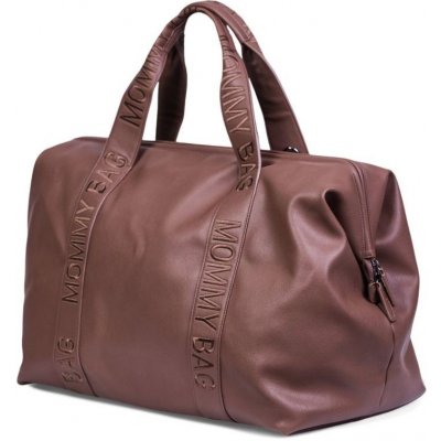 Childhome taška Mommy Bag Signature Vegan Leather Dark Brown – Zboží Dáma