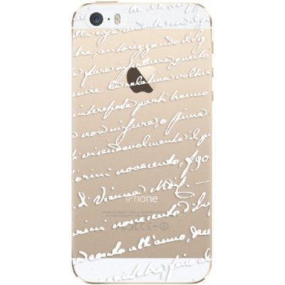iSaprio Handwriting 01 - white Apple iPhone 5/5S/SE