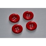 Knoflík plastový čtyřdírkový 18mm červená – Zbozi.Blesk.cz