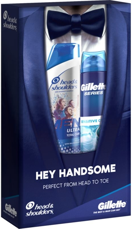 Head & Shoulders Men Ultra Total Care šampon 270 ml + Gillette Series Sensitive Cool gel na holení 200 ml dárková sada